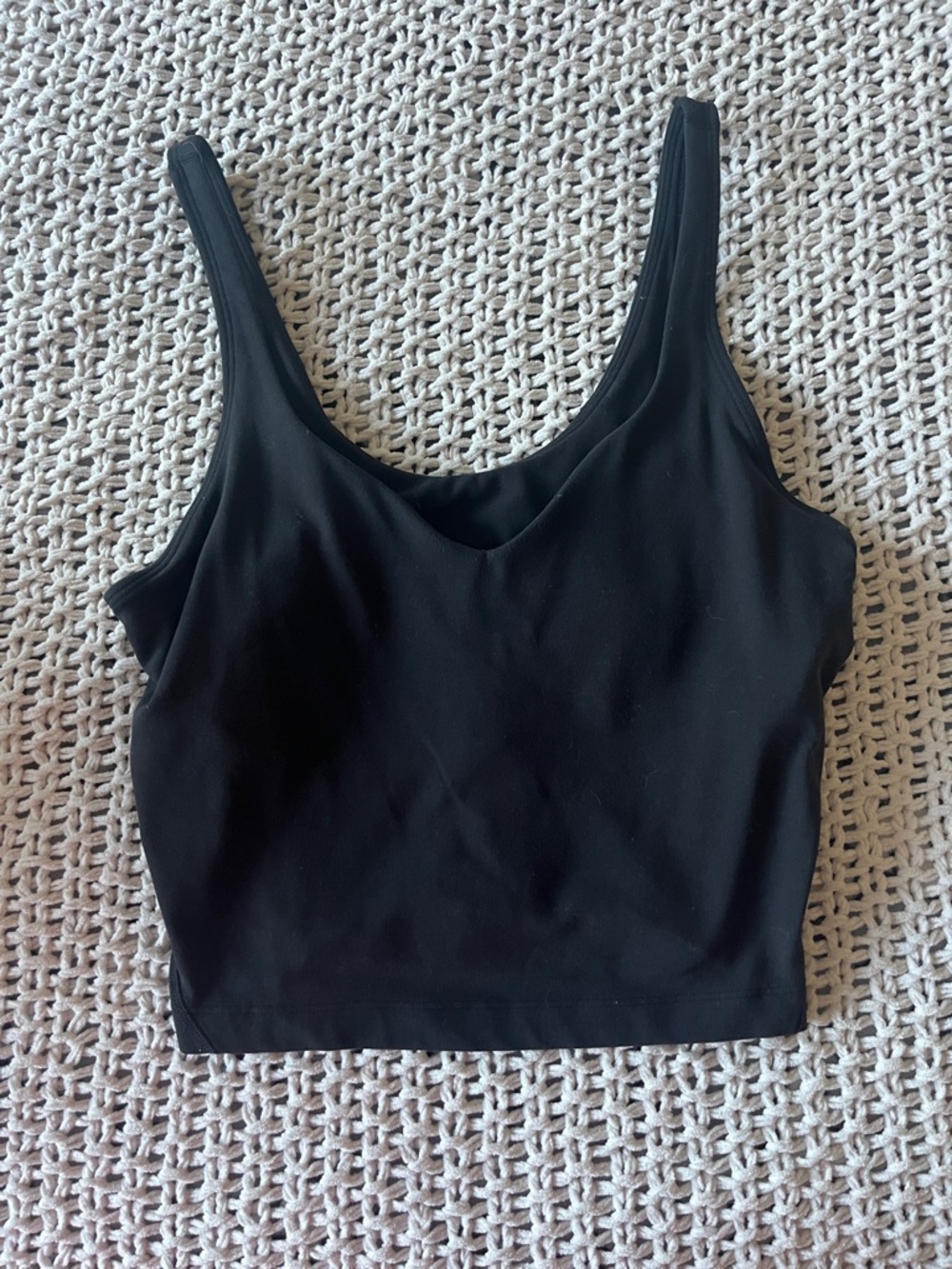 Lululemon Black Stretch Tank Crop Top